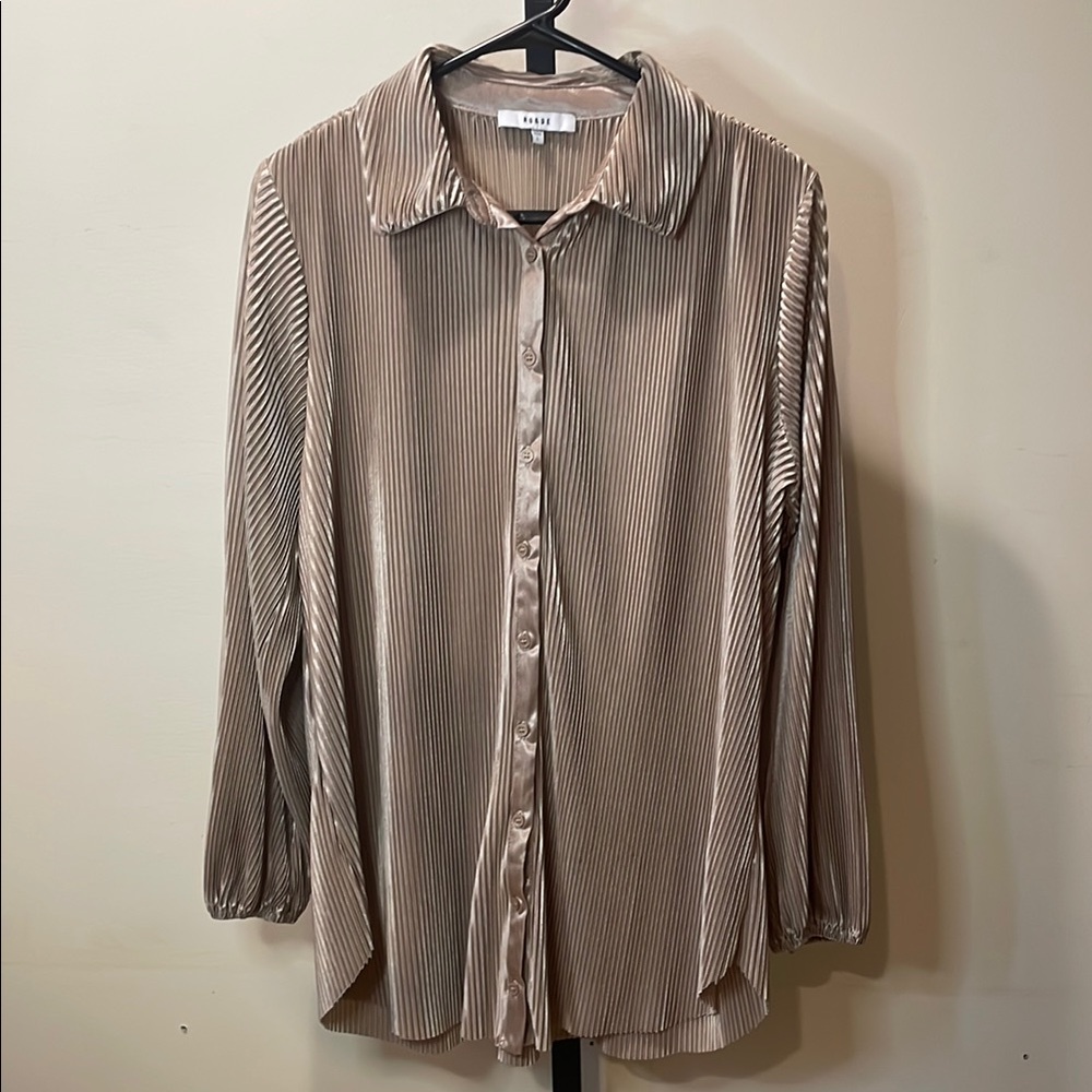 Ro & De Tan Button Down Shirt